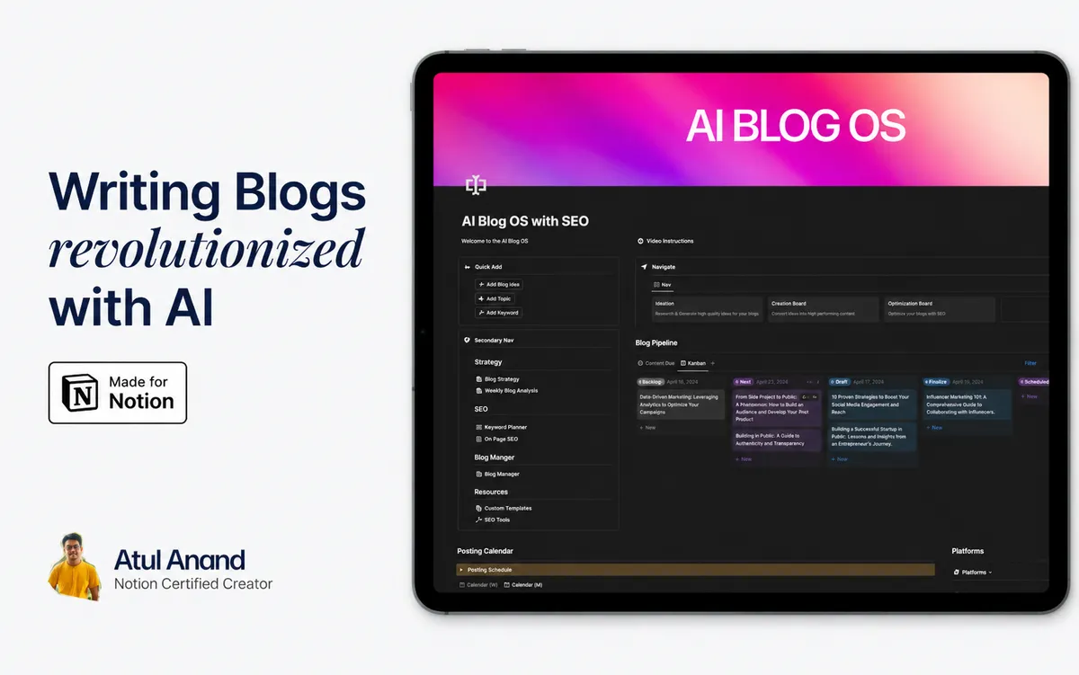 Notion AI Blog OS with SEO