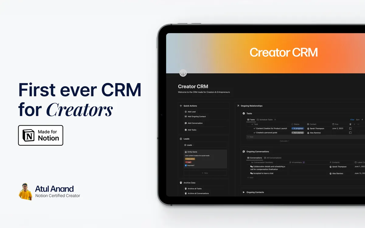 Notion Creator CRM